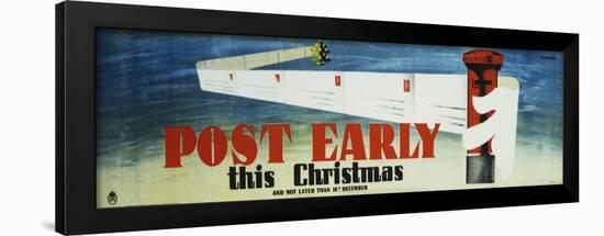 Post Early This Christmas-W Machan-Framed Art Print