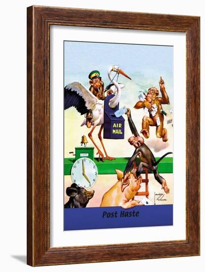 Post Haste-Lawson Wood-Framed Art Print