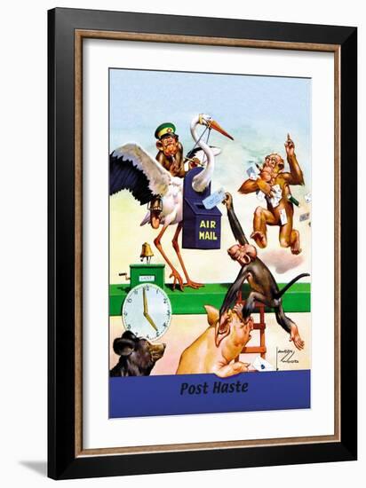 Post Haste-Lawson Wood-Framed Art Print