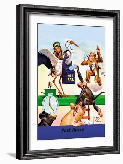 Post Haste-Lawson Wood-Framed Art Print