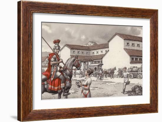 Post House in Roman Britain-Pat Nicolle-Framed Giclee Print