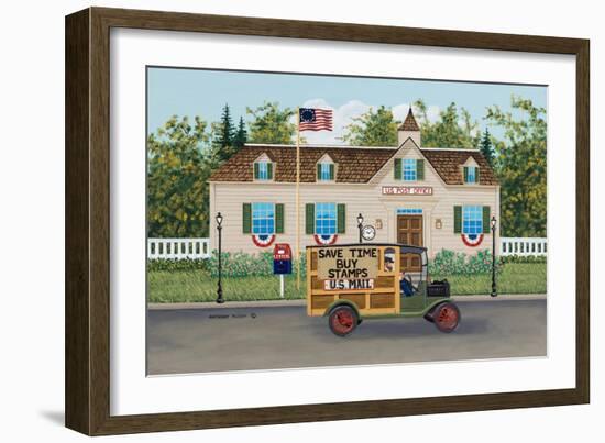 Post Office, American Flag-Anthony Kleem-Framed Giclee Print