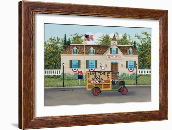 Post Office, American Flag-Anthony Kleem-Framed Giclee Print