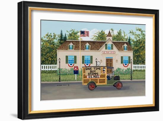 Post Office, American Flag-Anthony Kleem-Framed Giclee Print