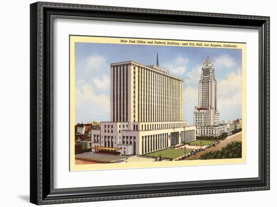 Post Office, City Hall, Los Angeles, California-null-Framed Art Print