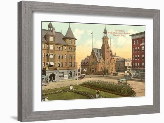 Post Office, Monument Square, Racine, Wisconsin-null-Framed Art Print