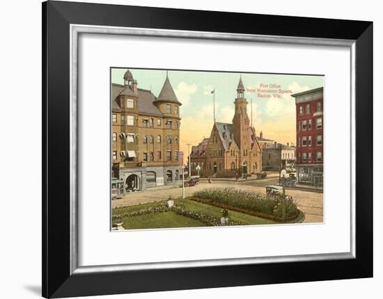 Post Office, Monument Square, Racine, Wisconsin-null-Framed Art Print