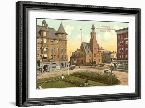 Post Office, Monument Square, Racine, Wisconsin-null-Framed Art Print