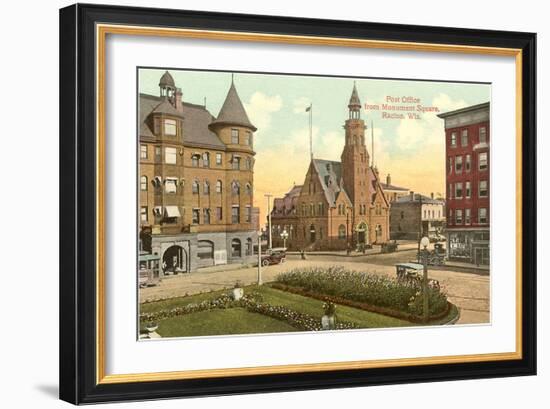 Post Office, Monument Square, Racine, Wisconsin-null-Framed Art Print