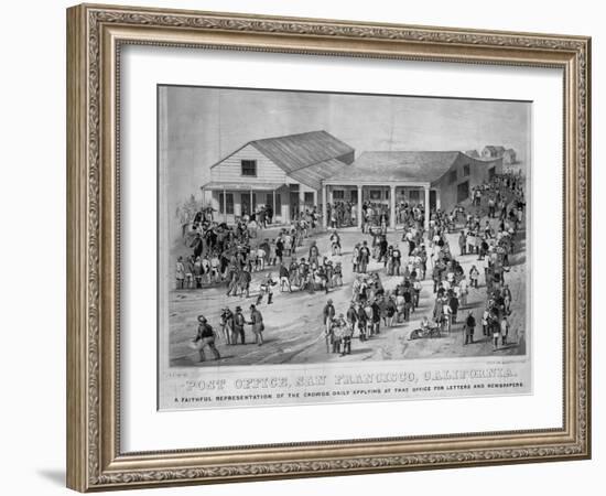 Post Office, San Francisco, California: a Faithful Representation of the Crowds Daily-null-Framed Giclee Print