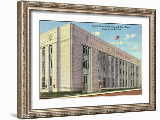 Post Office, Terre Haute-null-Framed Art Print