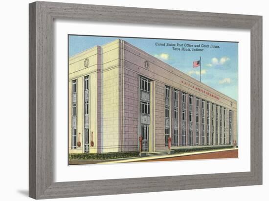 Post Office, Terre Haute-null-Framed Art Print