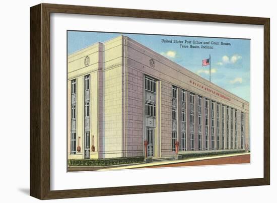 Post Office, Terre Haute-null-Framed Art Print