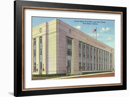 Post Office, Terre Haute-null-Framed Art Print