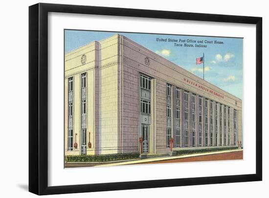 Post Office, Terre Haute-null-Framed Art Print