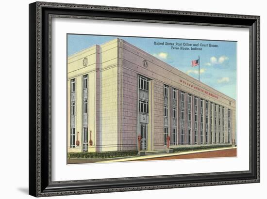 Post Office, Terre Haute-null-Framed Art Print