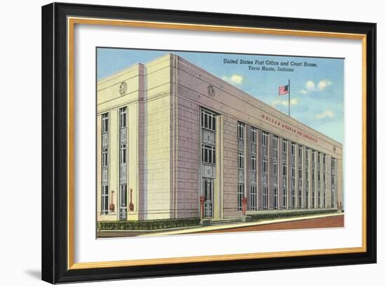 Post Office, Terre Haute-null-Framed Art Print