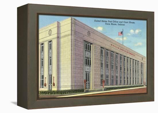 Post Office, Terre Haute-null-Framed Stretched Canvas