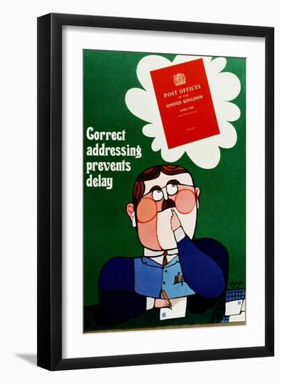 Post Offices in the United Kingdom' - Correct Addressing Prevents Delay-Andre Amstutz-Framed Art Print