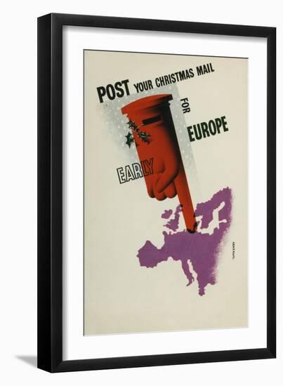 Post Your Christmas Mail for Europe Early-MH Armengol-Framed Art Print