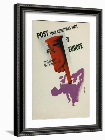 Post Your Christmas Mail for Europe Early-MH Armengol-Framed Art Print