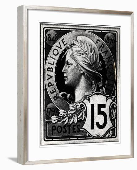 Postage Stamp Depicting Marianne, the Official Representation of the French Republic, circa 1893-null-Framed Giclee Print