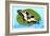 Postage Stamp With A Butterfly-GUARDING-OWO-Framed Art Print