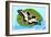 Postage Stamp With A Butterfly-GUARDING-OWO-Framed Art Print