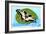 Postage Stamp With A Butterfly-GUARDING-OWO-Framed Art Print