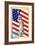 Postage Stamps With The Flag And The Statue Of Liberty-GUARDING-OWO-Framed Art Print