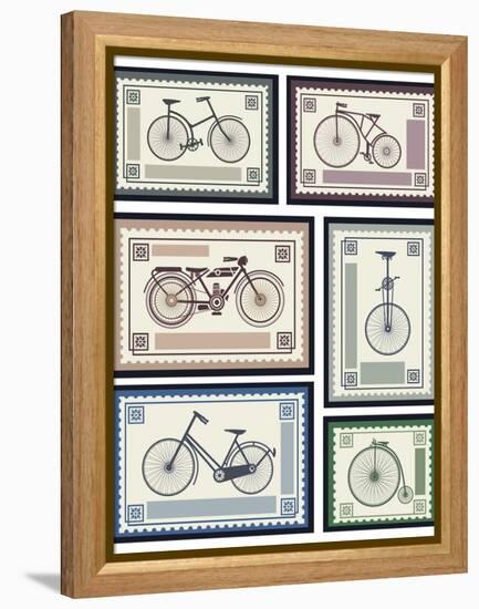 Postage Stamps-alexzel-Framed Stretched Canvas