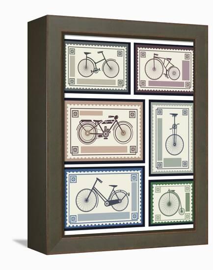 Postage Stamps-alexzel-Framed Stretched Canvas