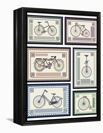 Postage Stamps-alexzel-Framed Stretched Canvas