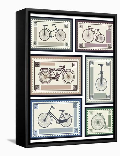 Postage Stamps-alexzel-Framed Stretched Canvas