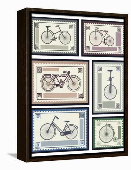 Postage Stamps-alexzel-Framed Stretched Canvas