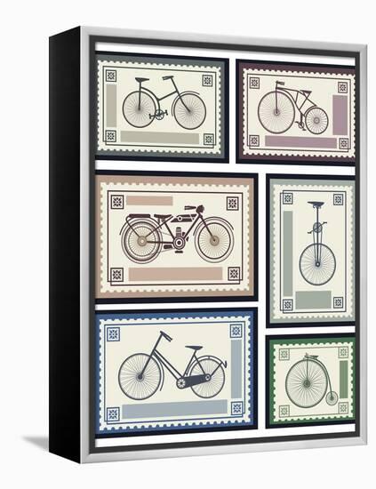 Postage Stamps-alexzel-Framed Stretched Canvas