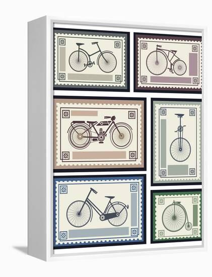 Postage Stamps-alexzel-Framed Stretched Canvas