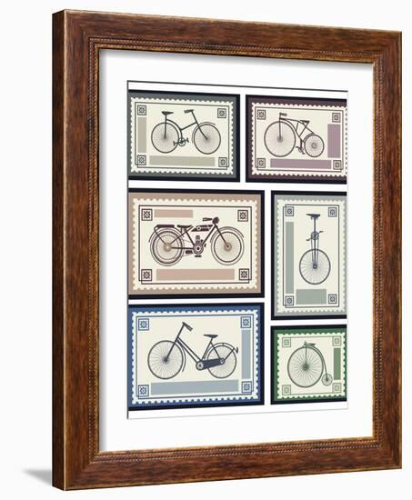 Postage Stamps-alexzel-Framed Art Print