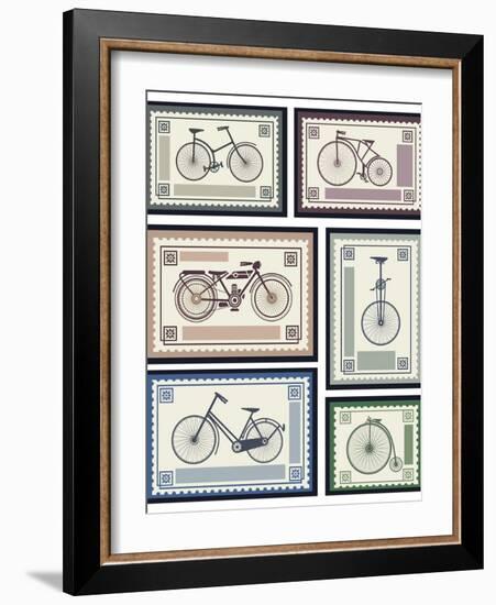 Postage Stamps-alexzel-Framed Art Print