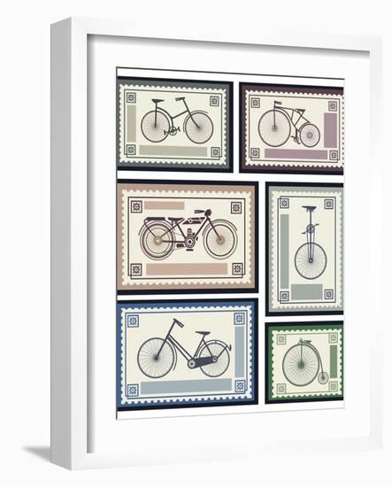 Postage Stamps-alexzel-Framed Art Print