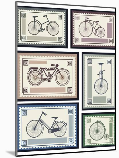 Postage Stamps-alexzel-Mounted Art Print