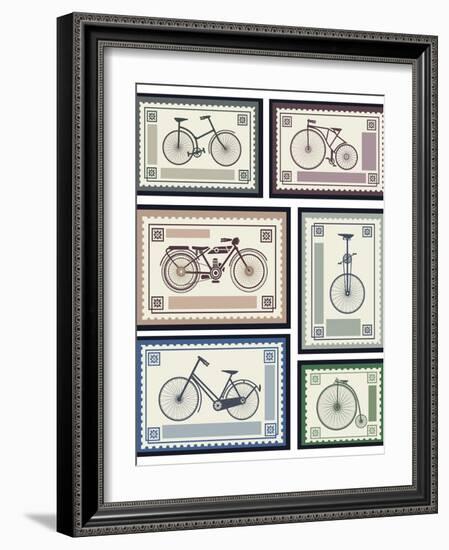 Postage Stamps-alexzel-Framed Art Print