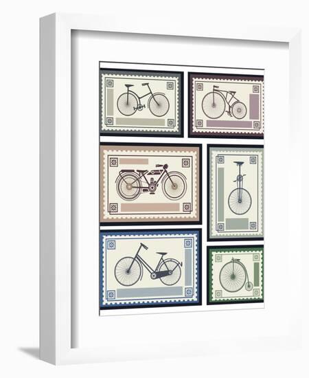 Postage Stamps-alexzel-Framed Art Print