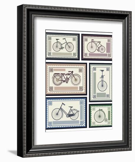 Postage Stamps-alexzel-Framed Art Print