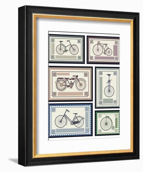 Postage Stamps-alexzel-Framed Art Print