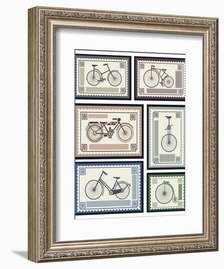 Postage Stamps-alexzel-Framed Premium Giclee Print