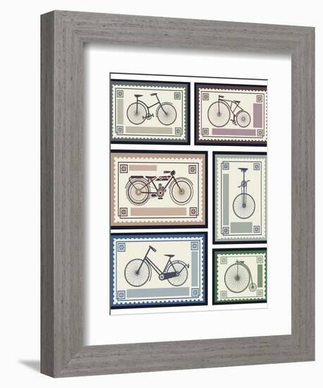Postage Stamps-alexzel-Framed Premium Giclee Print
