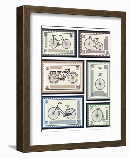 Postage Stamps-alexzel-Framed Premium Giclee Print