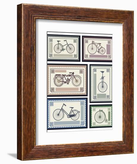 Postage Stamps-alexzel-Framed Premium Giclee Print