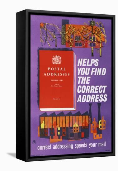 Postal Addresses Helps You Find the Correct Address-Peter Edwards-Framed Stretched Canvas